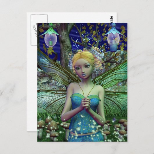 Dragonfly Dusting Briefkaart (Voorkant / Achterkant)