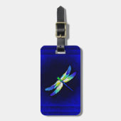 Dragonfly Electric Blue - Personaliseren met een n Bagagelabel (Voorkant verticaal)