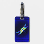 Dragonfly Electric Blue - Personaliseren met een n Bagagelabel (Achterkant verticaal)