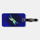 Dragonfly Electric Blue - Personaliseren met een n Bagagelabel (Achterkant horizontaal)