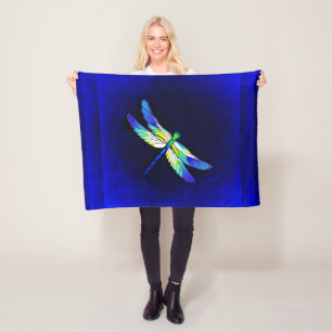 Dragonfly Electric Blue - Personaliseren met een n Fleece Deken