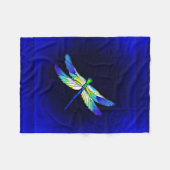 Dragonfly Electric Blue - Personaliseren met een n Fleece Deken (Voorkant (Horizontaal))