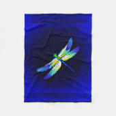 Dragonfly Electric Blue - Personaliseren met een n Fleece Deken (Voorkant)