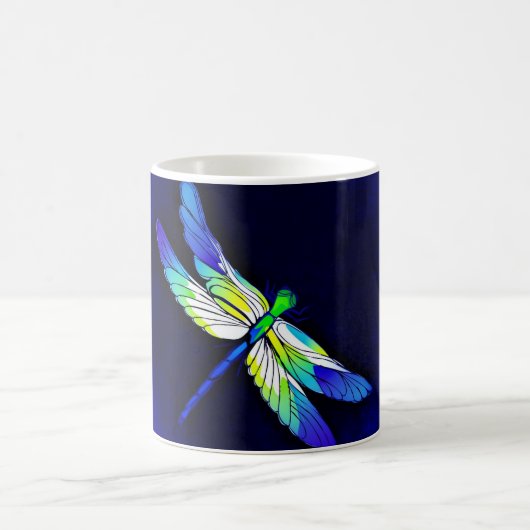 Dragonfly Electric Blue - Personaliseren met een n Koffiemok (Center)