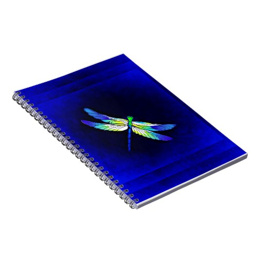 Dragonfly Electric Blue - Personaliseren met een n Notitieboek (Rechterzijde)