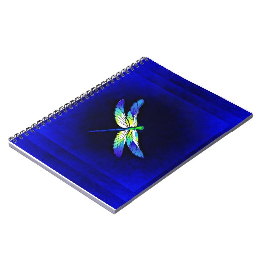 Dragonfly Electric Blue - Personaliseren met een n Notitieboek (Linkerzijde)