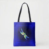 Dragonfly Electric Blue - Personaliseren met een n Tote Bag (Voorkant)