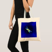 Dragonfly Electric Blue - Personaliseren met een n Tote Bag (Voorkant (product))