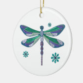 Dragonfly Elegant Jeweled Folk Art Keramisch Ornament (Links)