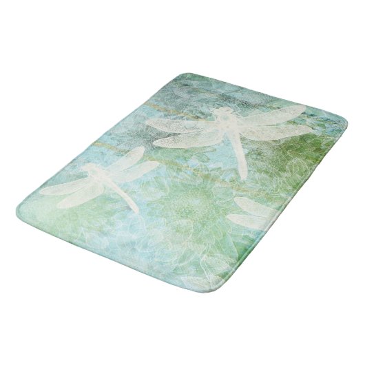 Dragonfly en bloem badmat (Gekanteld)