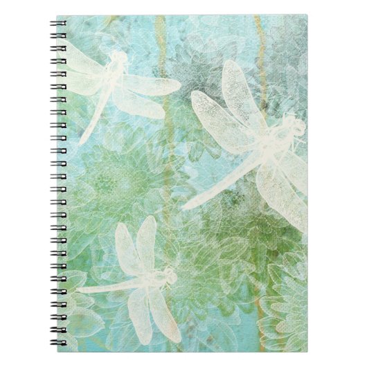 Dragonfly en bloem notitieboek (Voorkant)