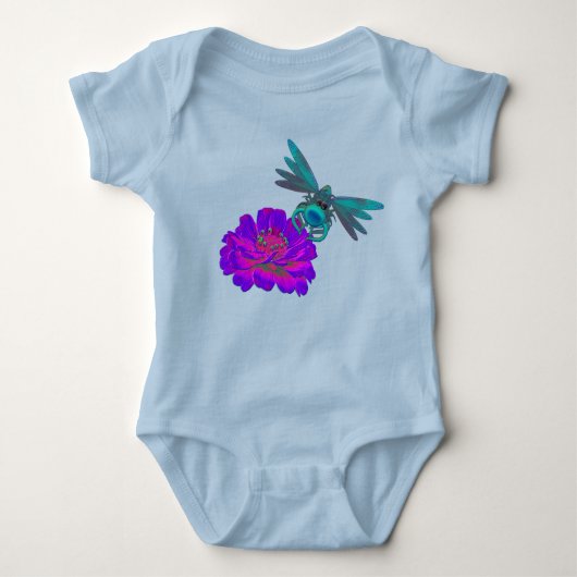 Dragonfly en bloem romper (Voorkant)