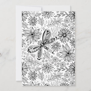 Dragonfly en bloemen