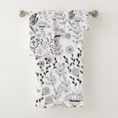 Dragonfly en bloemen bad handdoek (Insitu)