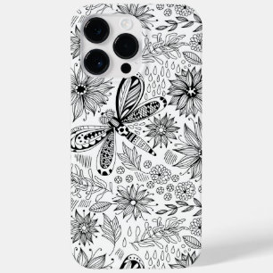 Dragonfly en bloemen Case-Mate iPhone 14 pro max hoesje