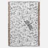 Dragonfly en bloemen deken (Voorkant Verticaal)