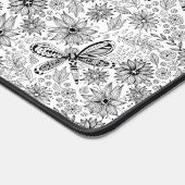 Dragonfly en bloemen die papier verpakken bureaumat (Hoek)