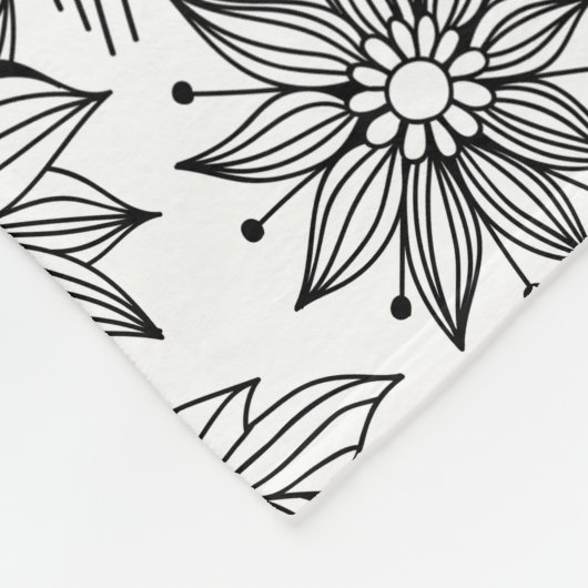 Dragonfly en bloemen fleece deken (Hoek)