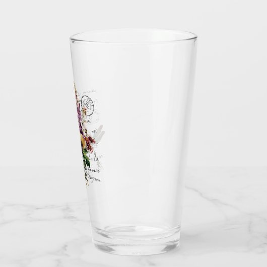 Dragonfly en bloemen glas (Links)