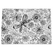 Dragonfly en bloemen large cadeautasje (Voorkant)
