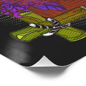 Dragonfly en bloemen perfect poster (Hoek)