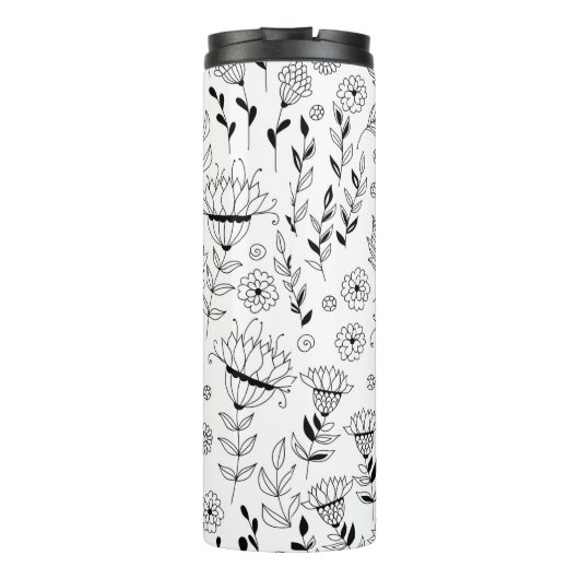 Dragonfly en bloemen thermosbeker (Achterkant)