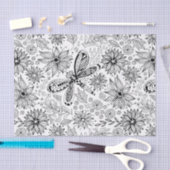 Dragonfly en bloemen tissuepapier (Craft)
