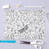 Dragonfly en bloemen tissuepapier (Craft)