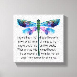 Dragonfly en Engelen Canvas Afdruk