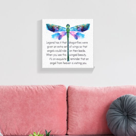 Dragonfly en Engelen Canvas Afdruk (Insitu (Woonkamer))