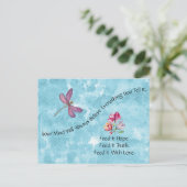 Dragonfly en Floral Waterverf Briefkaart (Staand voorkant)