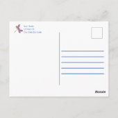 Dragonfly en Floral Waterverf Briefkaart (Achterkant)
