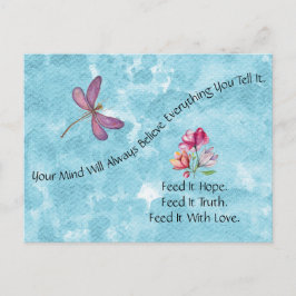 Dragonfly en Floral Waterverf Briefkaart