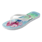 Dragonfly en Floral Waterverf Teenslippers (Schuin)