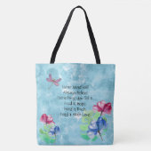 Dragonfly en Floral Waterverf Tote Bag (Voorkant)
