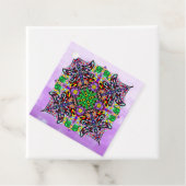 Dragonfly en Flower Mandala Colorful Bedankjes Labels (In situ)