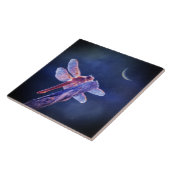 Dragonfly en halve maan mystiek tegeltje (Zijkant)