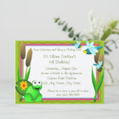 Dragonfly en kikker / Verjaardag Kaart (Staand voorkant)