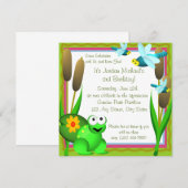 Dragonfly en kikker / Verjaardag Kaart (Voorkant / Achterkant)