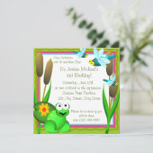 Dragonfly en kikker / Verjaardag Kaart (Staand voorkant)