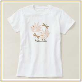  dragonfly en Leaves Feminine T-shirt