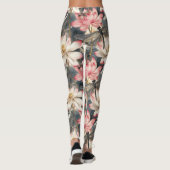 Dragonfly en Lichtroze Lotus Design Leggings (Achterkant)
