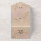 Dragonfly en Lily Alles in een bruiloft uitnodigin All In One Uitnodiging (Buitenkant)