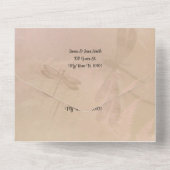 Dragonfly en Lily Alles in een bruiloft uitnodigin All In One Uitnodiging (Achterkant)