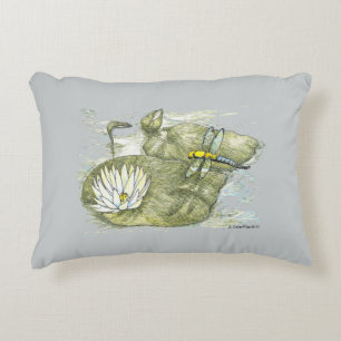 Dragonfly en Lily Pad Sierkussen Decoratief Kussen