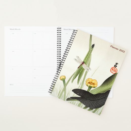 Dragonfly en Lotus door Ohara Koson, Japanse kunst Planner (Display)