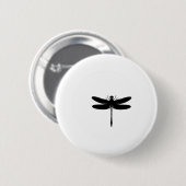 Dragonfly en Moon TSHIRT Ronde Button 5,7 Cm (Voorkant /achterkant)