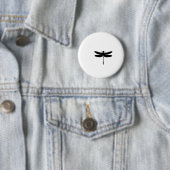 Dragonfly en Moon TSHIRT Ronde Button 5,7 Cm (In situ)