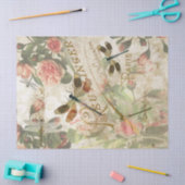 dragonfly en ontkoppeling van Rozen Tissuepapier (Craft)