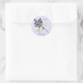 Dragonfly en Pansies Ronde Sticker (Tas)